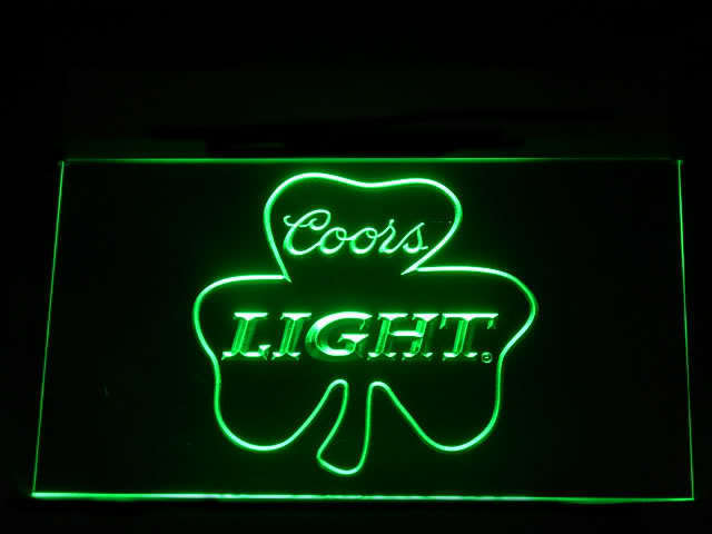 Coors Light Beer Shamrock Neon Light Sign